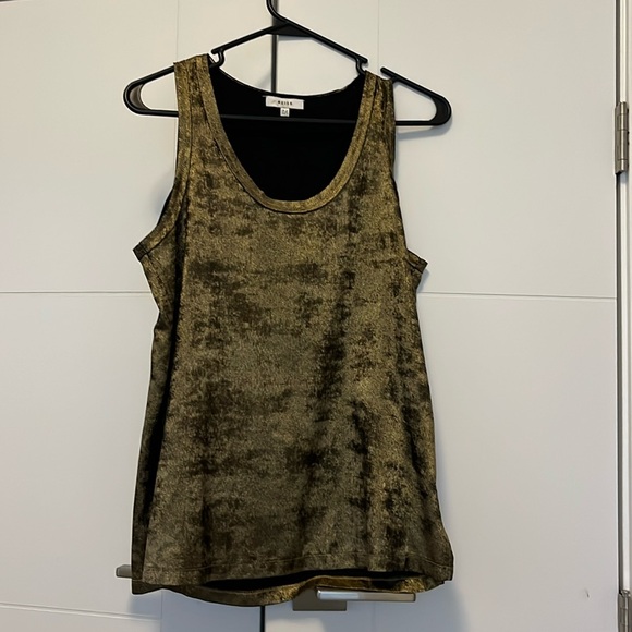 Reiss metallic gold sleeveless tank top size 6 - Picture 2 of 5